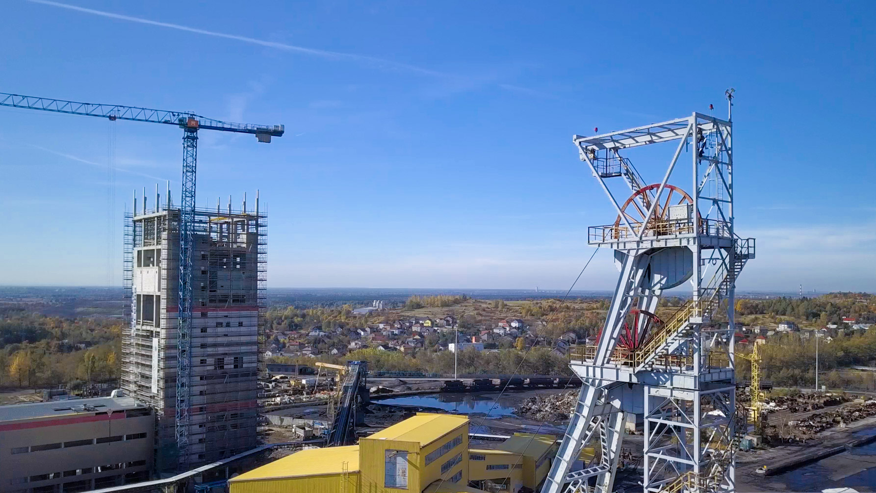 Nowoczesna konstrukcja wieży szybowej gotowa